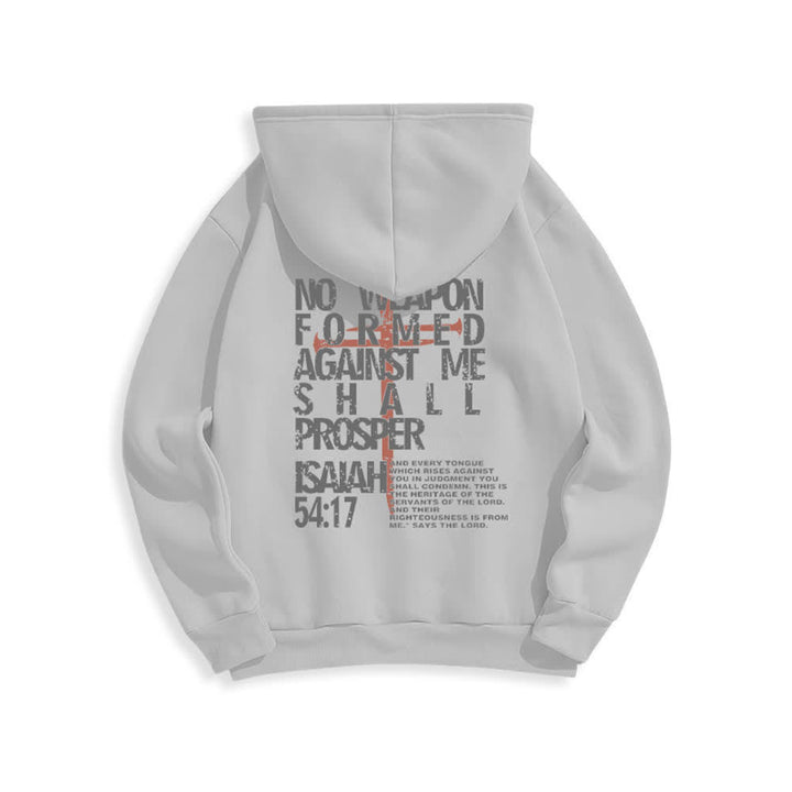 Christianartworkshop Jesaja 54,17 – Pullover-Hoodie mit Used-Look-Rückenprint, Fleece-Futter und Polyester - image 7