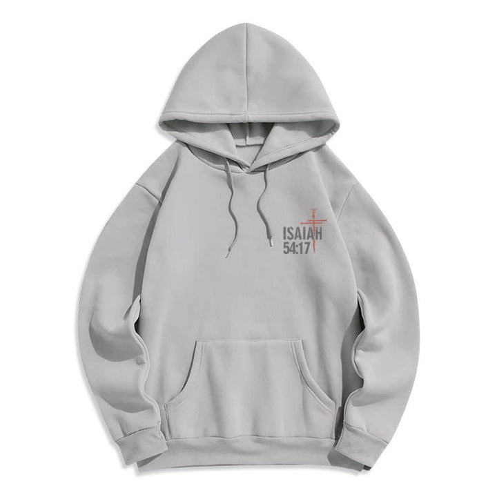 Christianartworkshop Jesaja 54,17 – Pullover-Hoodie mit Used-Look-Rückenprint, Fleece-Futter und Polyester - image 8