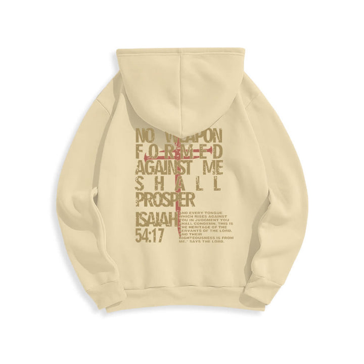 Christianartworkshop Jesaja 54,17 – Pullover-Hoodie mit Used-Look-Rückenprint, Fleece-Futter und Polyester - image 16