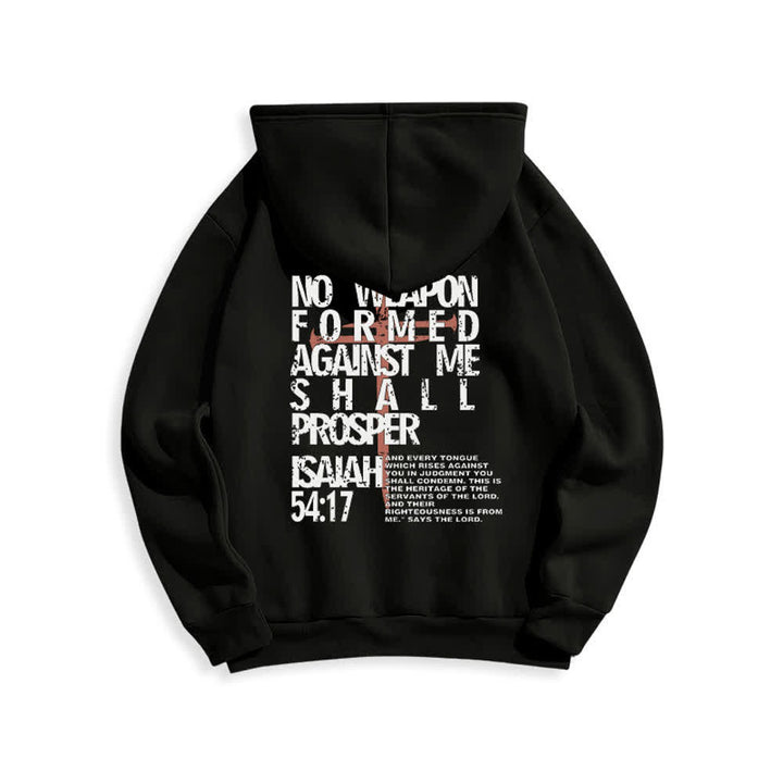 Christianartworkshop Jesaja 54,17 – Pullover-Hoodie mit Used-Look-Rückenprint, Fleece-Futter und Polyester - image 10