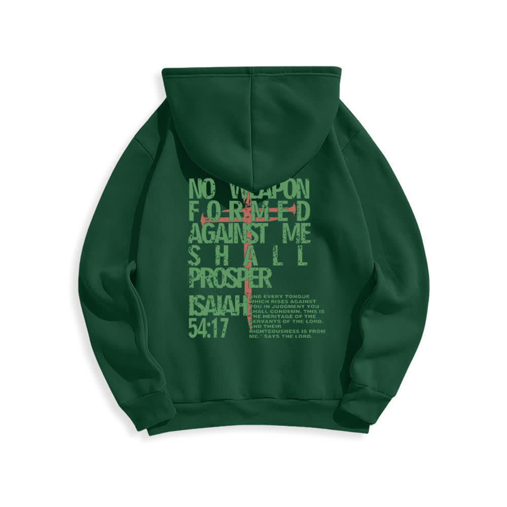 Christianartworkshop Jesaja 54,17 – Pullover-Hoodie mit Used-Look-Rückenprint, Fleece-Futter und Polyester - image 13