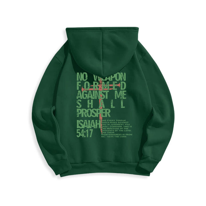 Christianartworkshop Jesaja 54,17 – Pullover-Hoodie mit Used-Look-Rückenprint, Fleece-Futter und Polyester - image 13