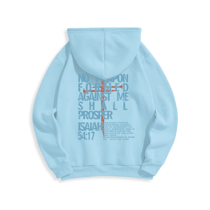 Christianartworkshop Jesaja 54,17 – Pullover-Hoodie mit Used-Look-Rückenprint, Fleece-Futter und Polyester - image 22