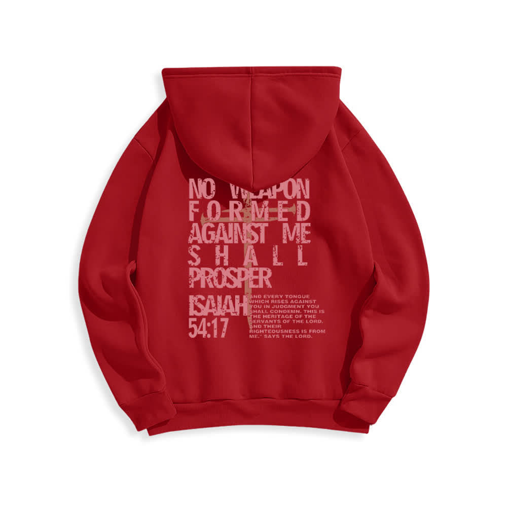 Christianartworkshop Jesaja 54,17 – Pullover-Hoodie mit Used-Look-Rückenprint, Fleece-Futter und Polyester - image 19