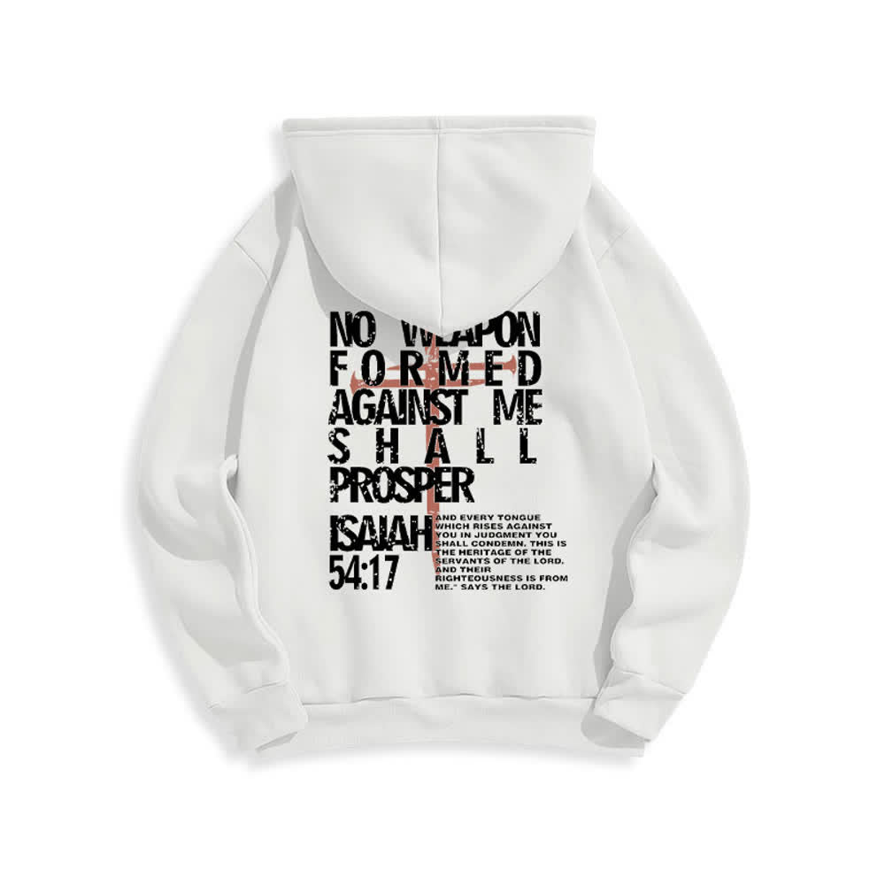 Christianartworkshop Jesaja 54,17 – Pullover-Hoodie mit Used-Look-Rückenprint, Fleece-Futter und Polyester - image 4