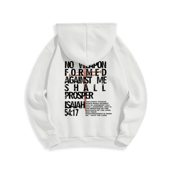 Christianartworkshop Jesaja 54,17 – Pullover-Hoodie mit Used-Look-Rückenprint, Fleece-Futter und Polyester - image 4