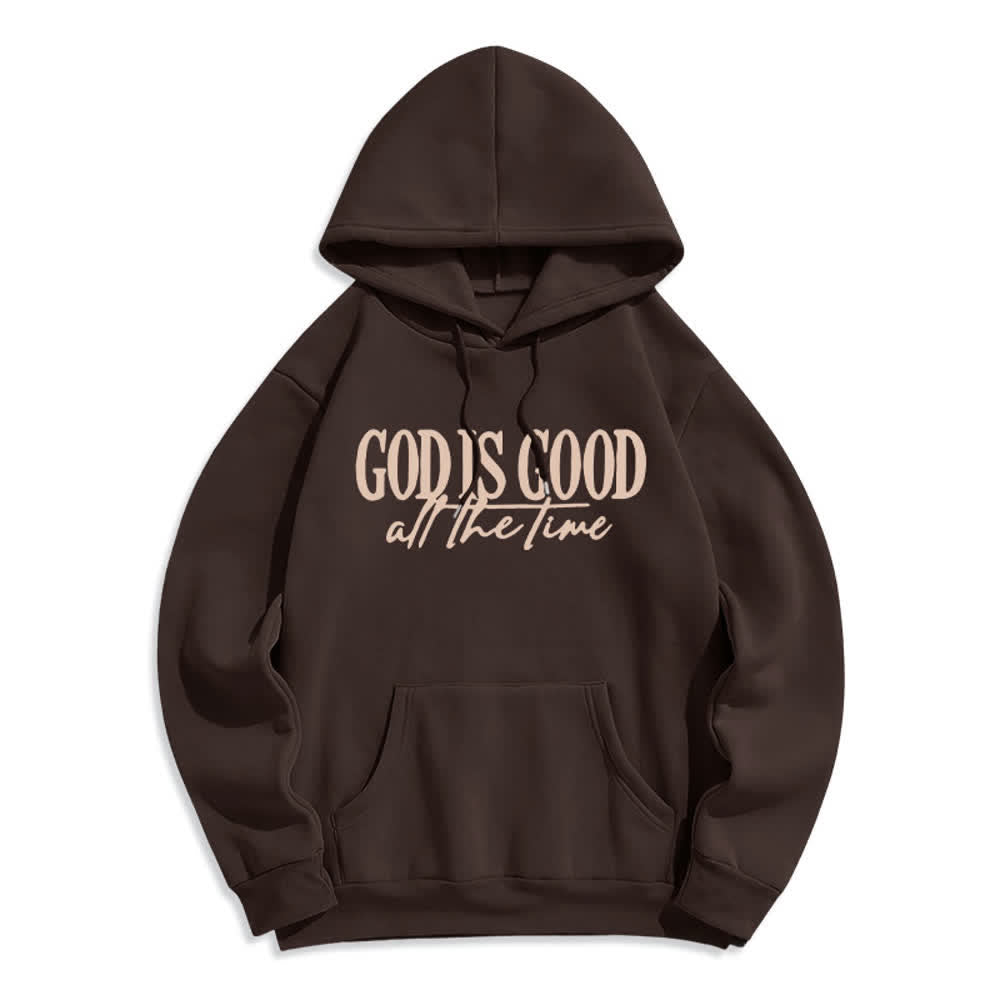 Christianartworkshop Gott ist immer gut – Kuscheliger Pullover, Fleece-gefüttert, Polyester-Hoodie - Braun - 2XL - image 5