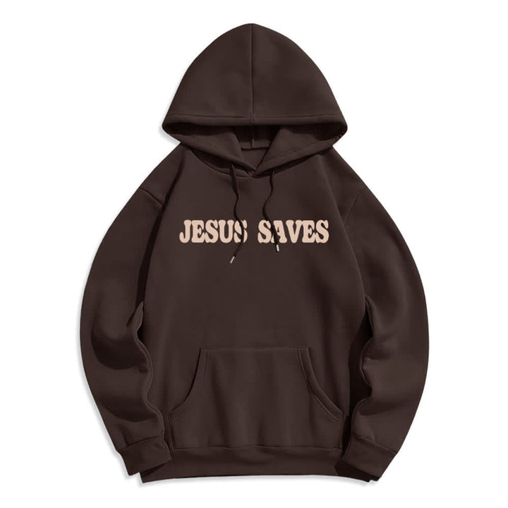 Christianartworkshop Jesus Saves Weißer Pullover Streetwear Fleecegefütterter Polyester-Hoodie - image 11