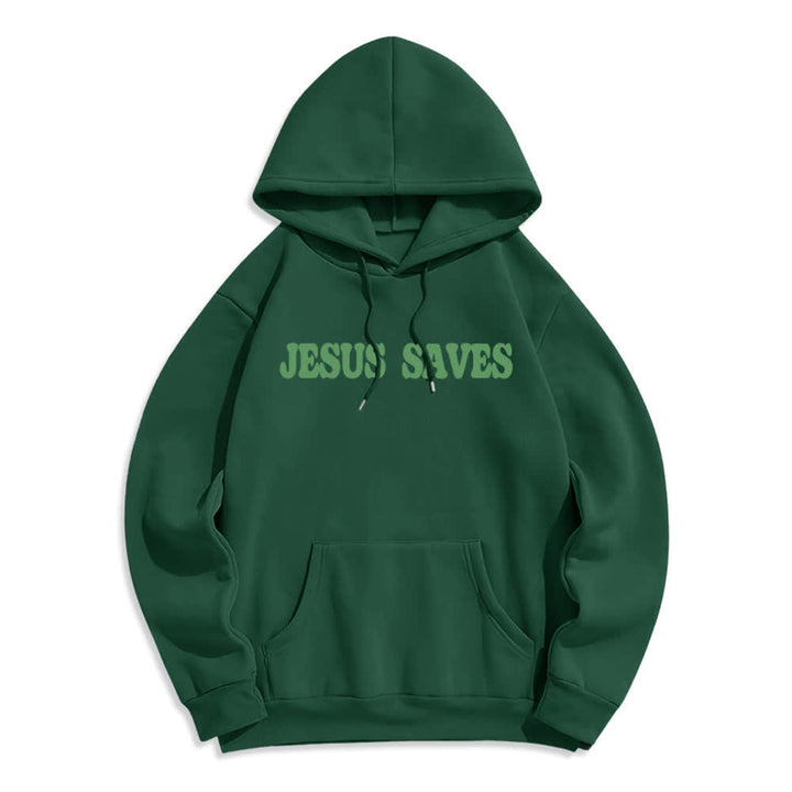 Christianartworkshop Jesus Saves Weißer Pullover Streetwear Fleecegefütterter Polyester-Hoodie - image 20
