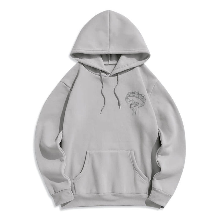 Christianartworkshop Jesus Is King Gothic Graphic Pullover Fleecegefütterter Polyester-Hoodie - image 8