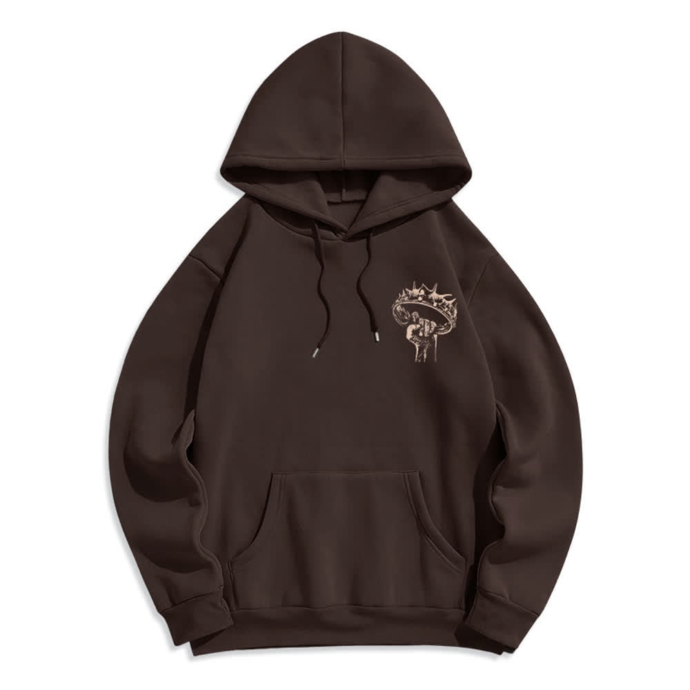 Christianartworkshop Jesus Is King Gothic Graphic Pullover Fleecegefütterter Polyester-Hoodie - image 14