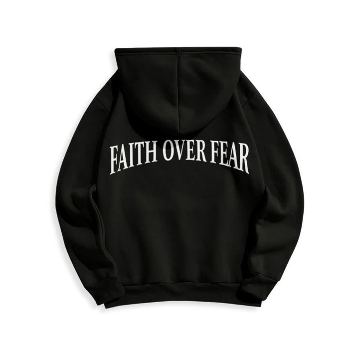 Christianartworkshop Glaube statt Angst Dornenkreuz-Pullover Fleecegefütterter Polyester-Hoodie - image 7