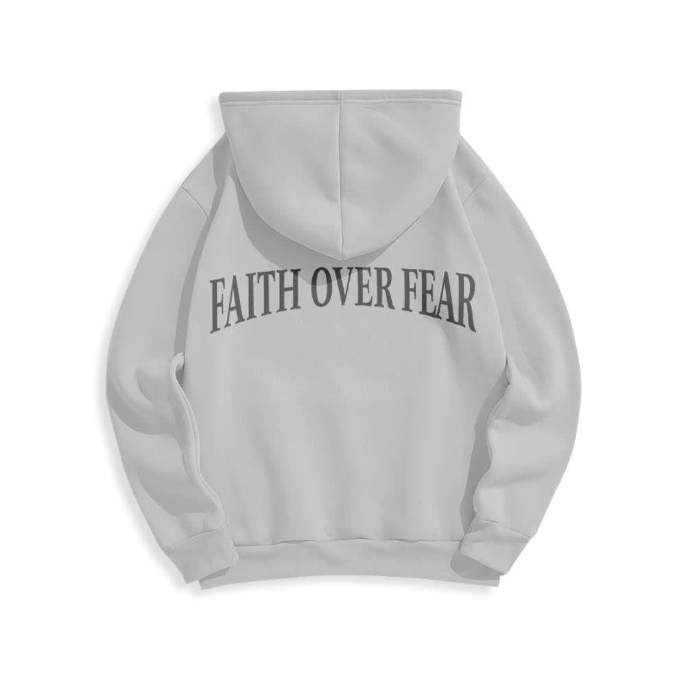 Christianartworkshop Glaube statt Angst Dornenkreuz-Pullover Fleecegefütterter Polyester-Hoodie - image 13