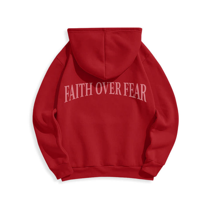 Christianartworkshop Glaube statt Angst Dornenkreuz-Pullover Fleecegefütterter Polyester-Hoodie - image 22