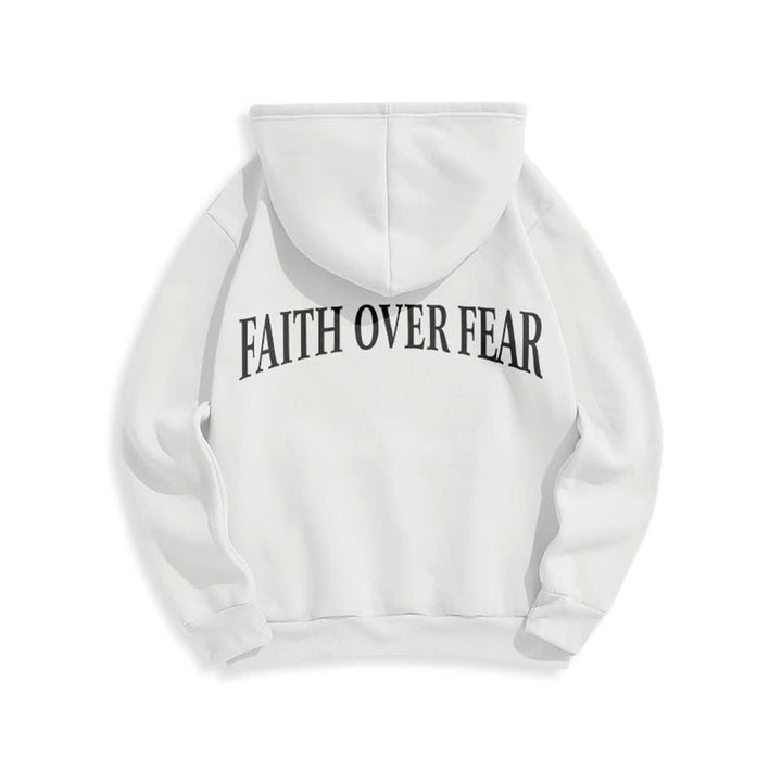 Christianartworkshop Glaube statt Angst Dornenkreuz-Pullover Fleecegefütterter Polyester-Hoodie - image 10