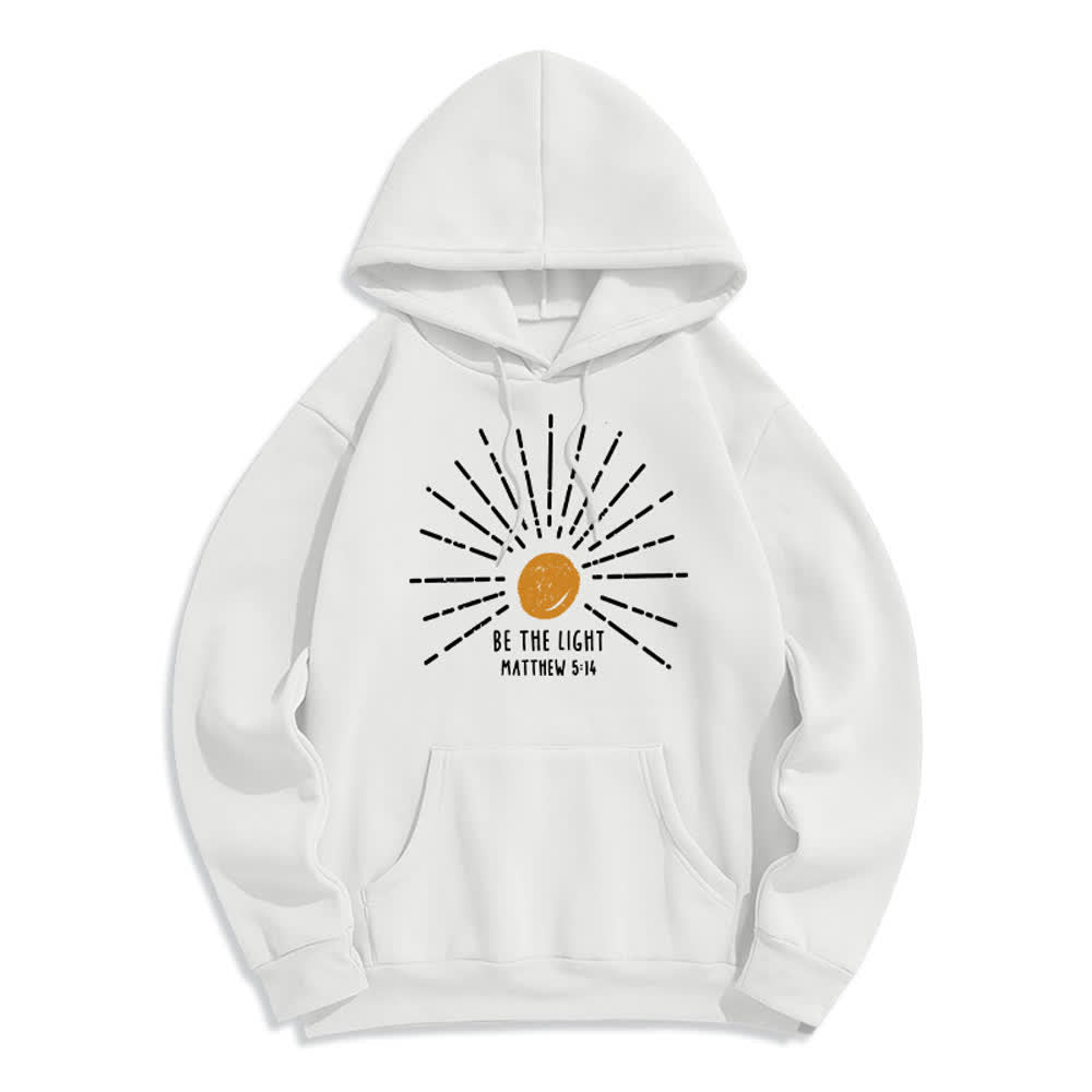Christianartworkshop Sei das Licht – Pullover-Hoodie (Matthäus 5,14) - Weiß - 2XL - image 0