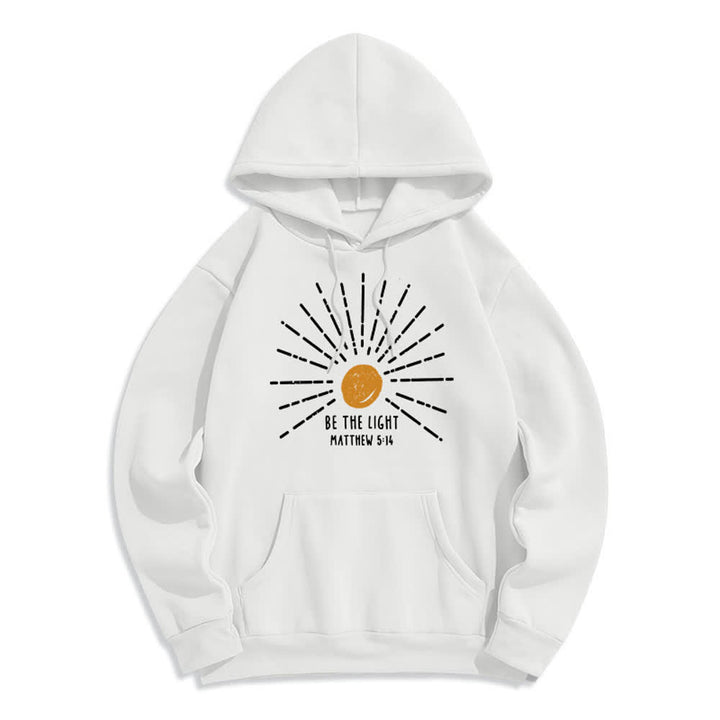 Christianartworkshop Sei das Licht – Pullover-Hoodie (Matthäus 5,14) - Weiß - 2XL - image 0