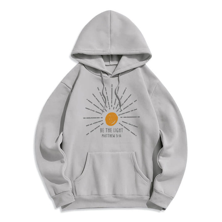 Christianartworkshop Sei das Licht – Pullover-Hoodie (Matthäus 5,14) - Grau - 2XL - image 3