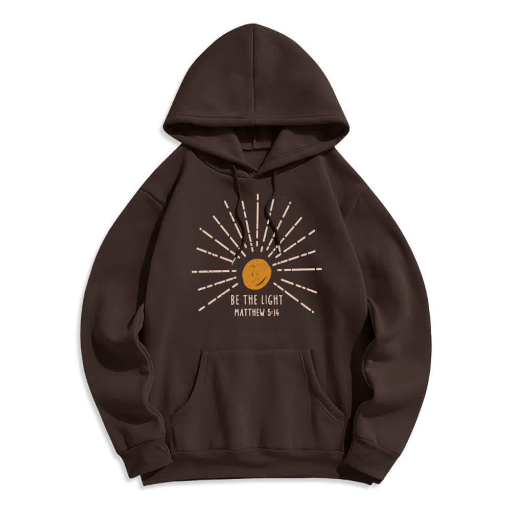 Christianartworkshop Sei das Licht – Pullover-Hoodie (Matthäus 5,14) - Braun - 2XL - image 4