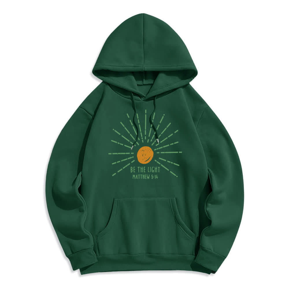 Christianartworkshop Sei das Licht – Pullover-Hoodie (Matthäus 5,14) - Grün - 2XL - image 5