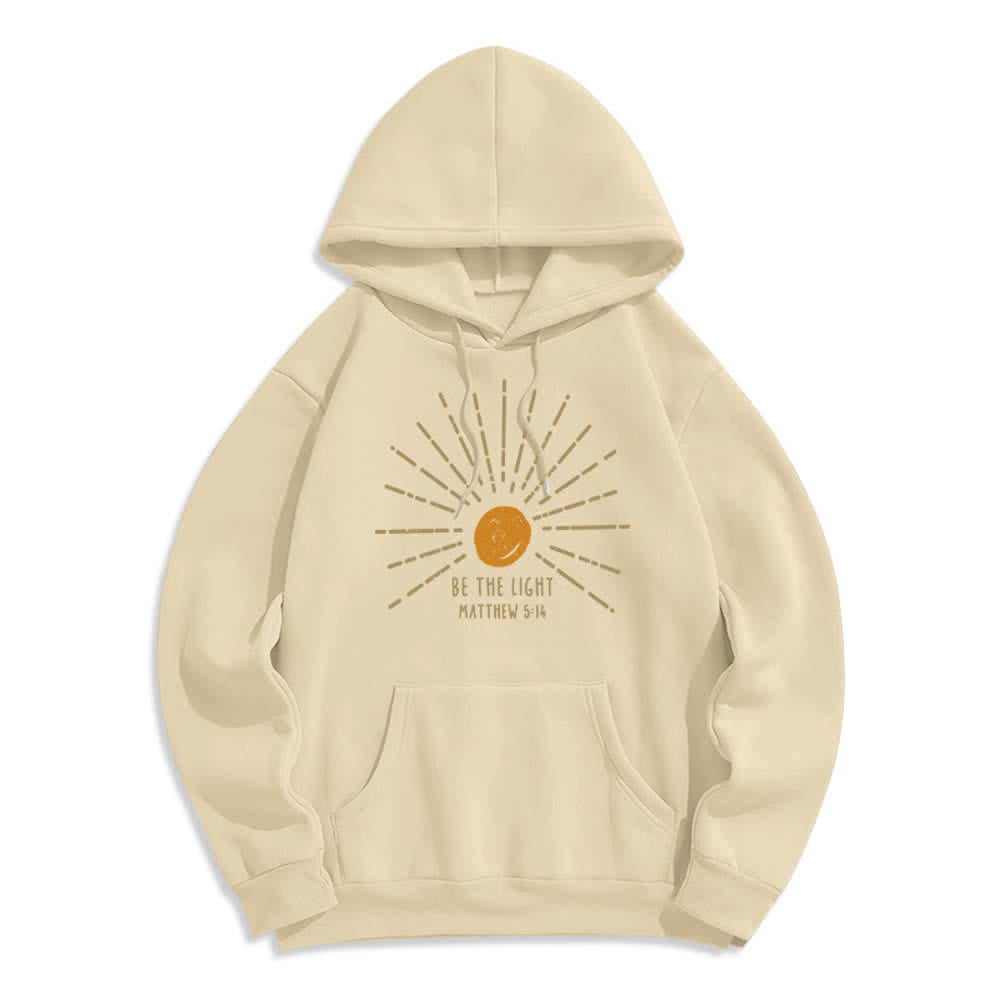 Christianartworkshop Sei das Licht – Pullover-Hoodie (Matthäus 5,14) - Beige - 2XL - image 6