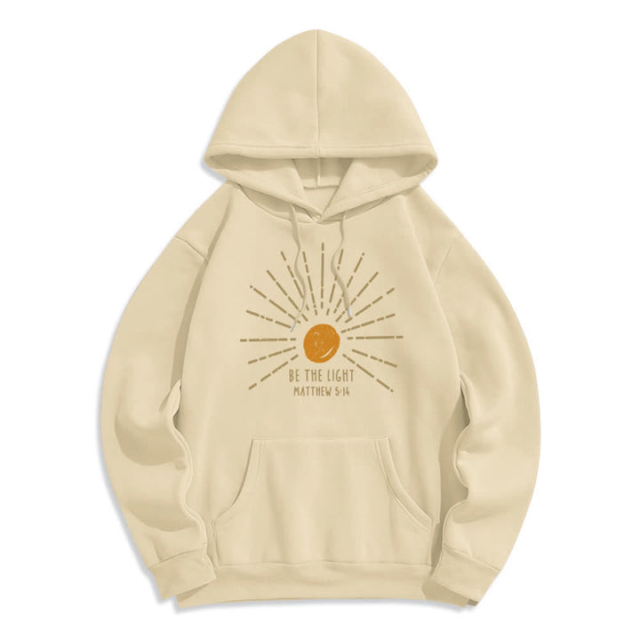 Christianartworkshop Sei das Licht – Pullover-Hoodie (Matthäus 5,14) - Beige - 2XL - image 6