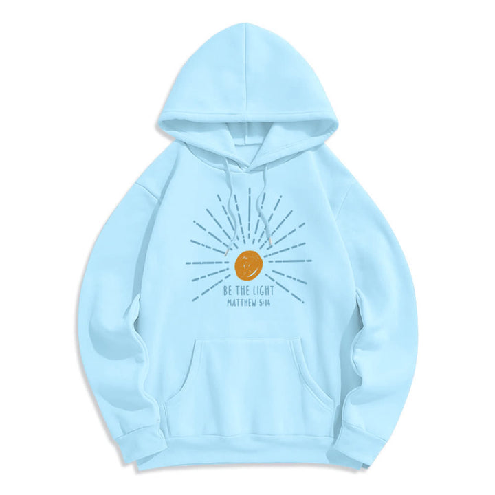 Christianartworkshop Sei das Licht – Pullover-Hoodie (Matthäus 5,14) - Blau - 2XL - image 7