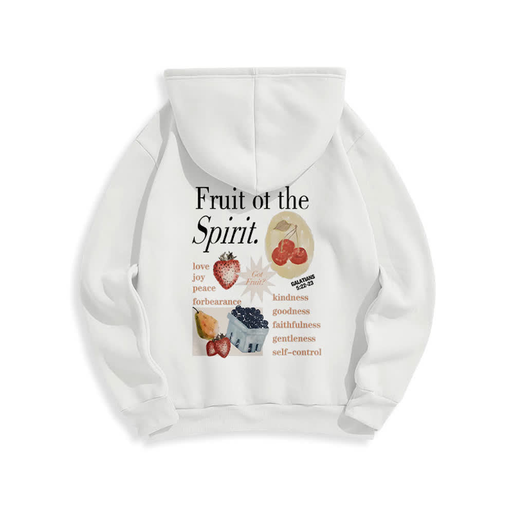 Christianartworkshop Fruit Of The Spirit Erdbeerprint Pullover Fleecegefütterter Polyester-Hoodie - image 1