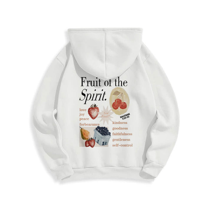 Christianartworkshop Fruit Of The Spirit Erdbeerprint Pullover Fleecegefütterter Polyester-Hoodie - image 1