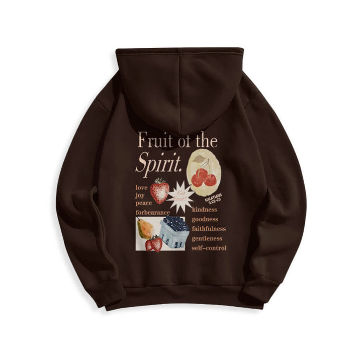 Christianartworkshop Fruit Of The Spirit Erdbeerprint Pullover Fleecegefütterter Polyester-Hoodie - image 13
