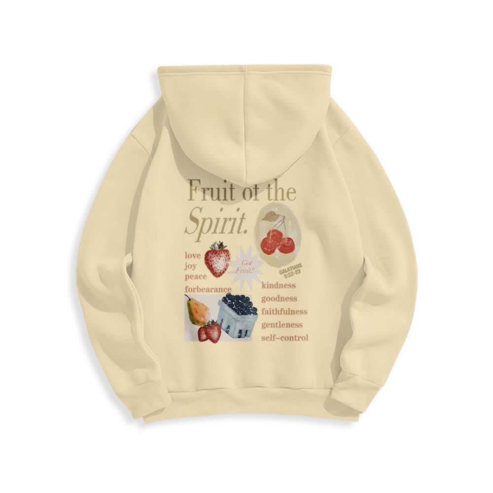 Christianartworkshop Fruit Of The Spirit Erdbeerprint Pullover Fleecegefütterter Polyester-Hoodie - image 10