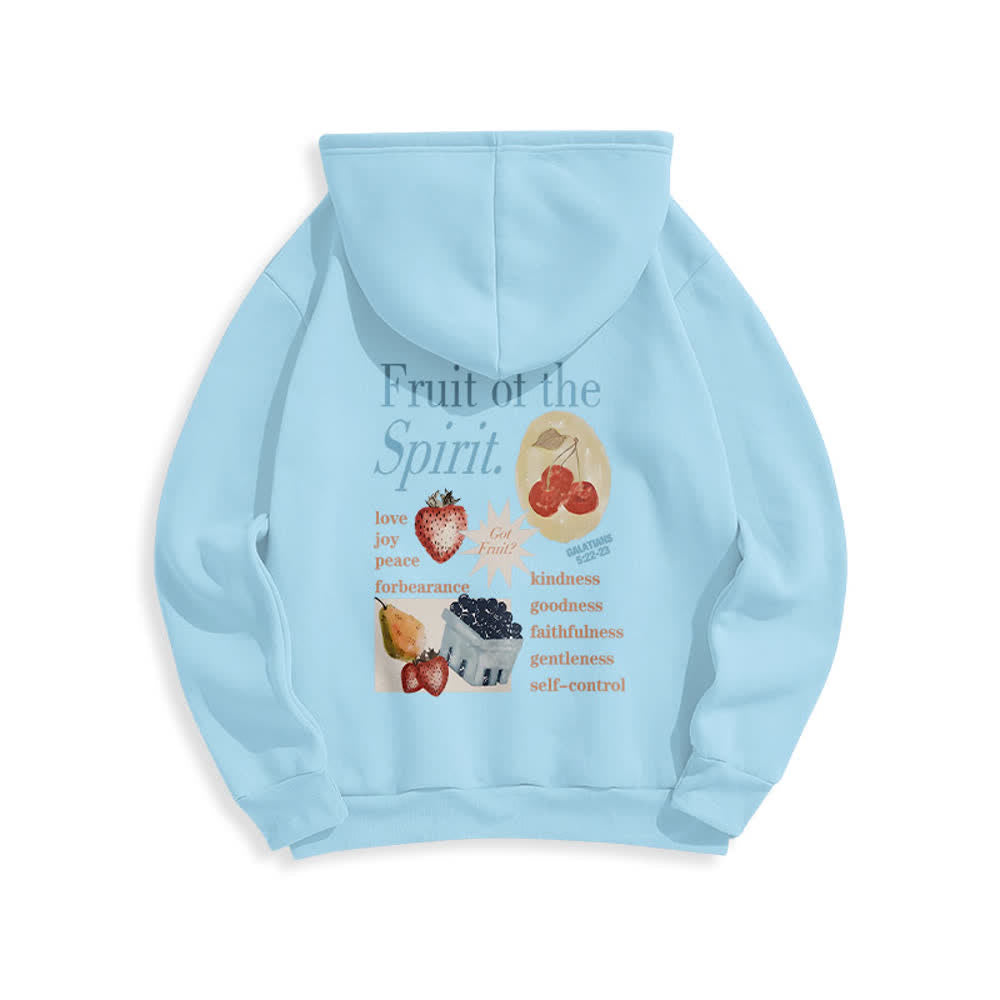 Christianartworkshop Fruit Of The Spirit Erdbeerprint Pullover Fleecegefütterter Polyester-Hoodie - image 22