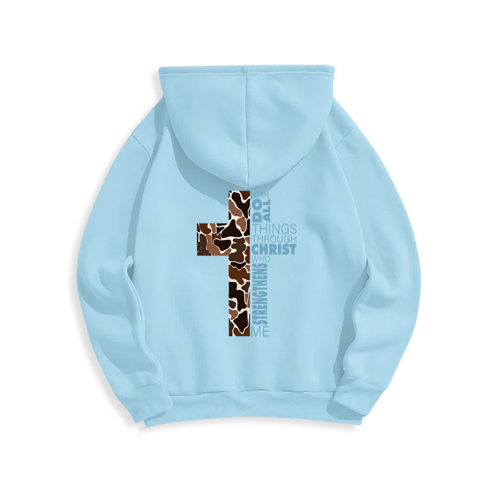 Christianartworkshop Earthtone Cross Verse Detail Streetwear Fleecegefütterter Polyester-Hoodie - image 13