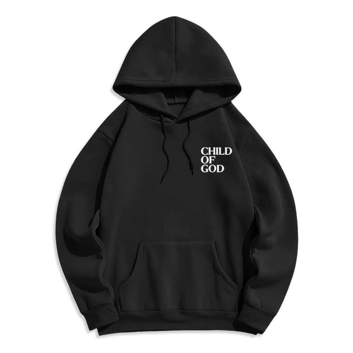 Christianartworkshop Minimalistischer Statement-Pullover „Child Of God“ – Fleecegefütterter Polyester-Hoodie - image 5