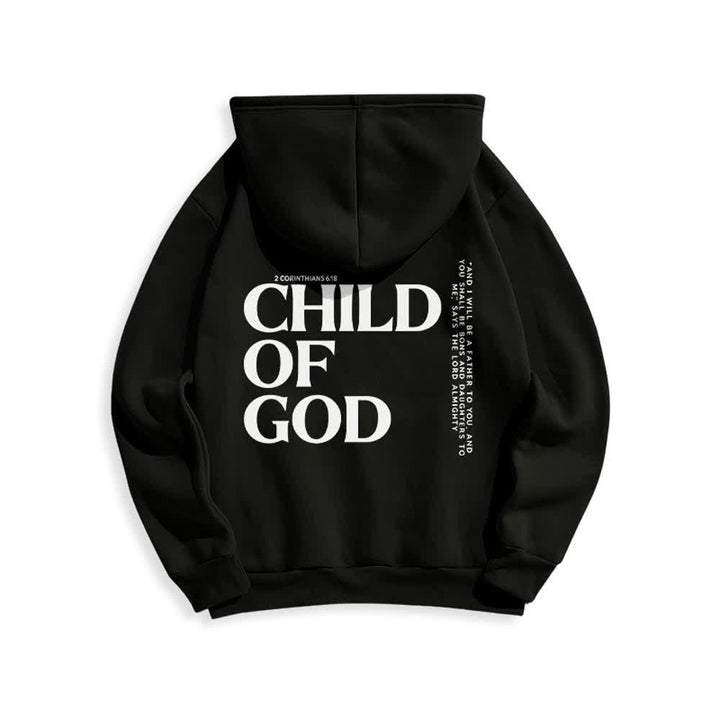 Christianartworkshop Minimalistischer Statement-Pullover „Child Of God“ – Fleecegefütterter Polyester-Hoodie - image 4