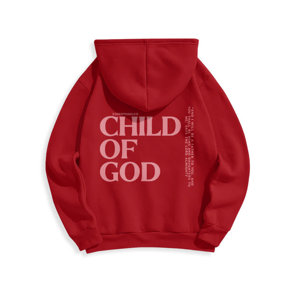 Christianartworkshop Minimalistischer Statement-Pullover „Child Of God“ – Fleecegefütterter Polyester-Hoodie - image 7