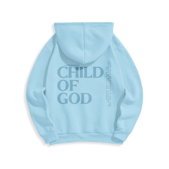 Christianartworkshop Minimalistischer Statement-Pullover „Child Of God“ – Fleecegefütterter Polyester-Hoodie - image 10