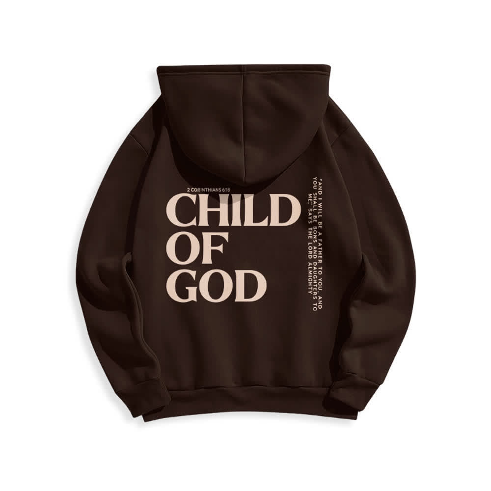 Christianartworkshop Minimalistischer Statement-Pullover „Child Of God“ – Fleecegefütterter Polyester-Hoodie - image 19