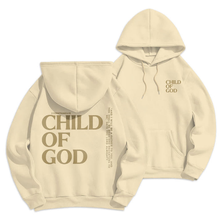 Christianartworkshop Minimalistischer Statement-Pullover „Child Of God“ – Fleecegefütterter Polyester-Hoodie - Beige - 2XL - image 15
