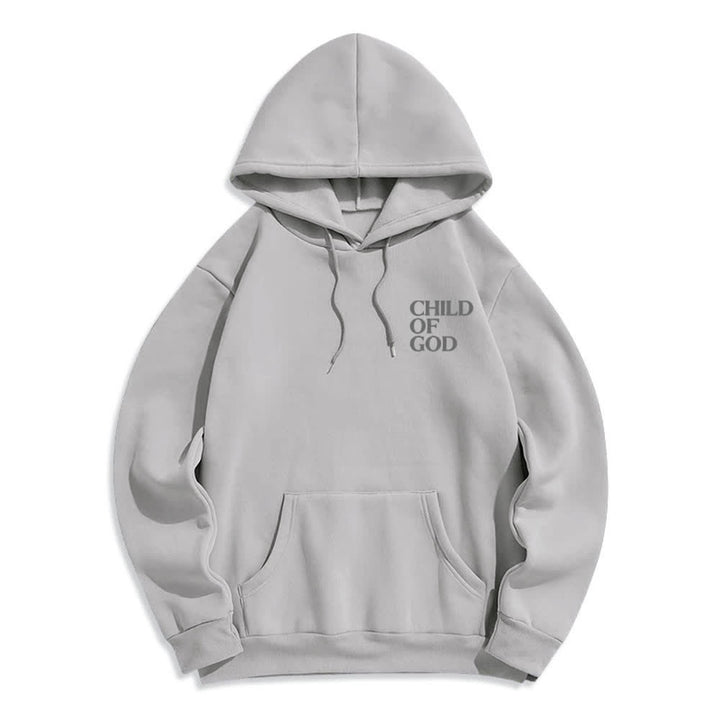 Christianartworkshop Minimalistischer Statement-Pullover „Child Of God“ – Fleecegefütterter Polyester-Hoodie - image 14