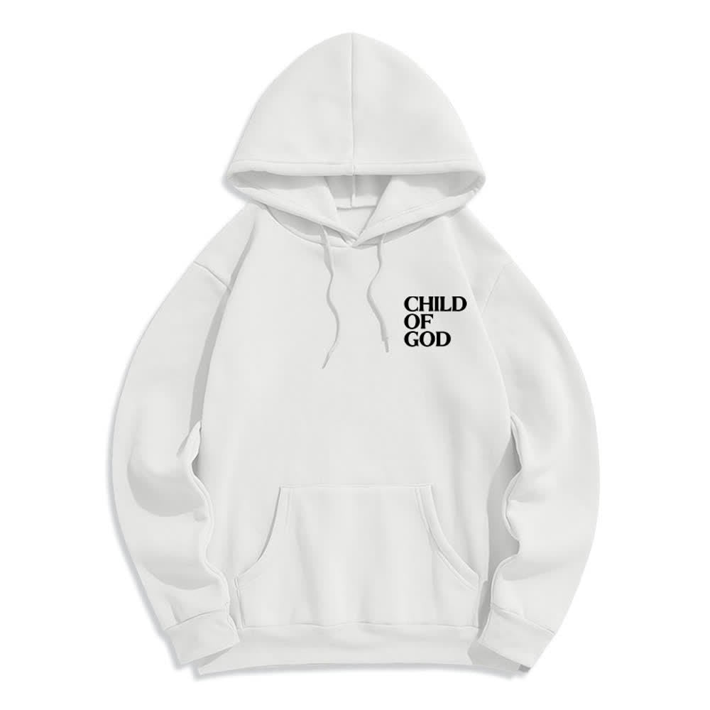 Christianartworkshop Minimalistischer Statement-Pullover „Child Of God“ – Fleecegefütterter Polyester-Hoodie - image 2