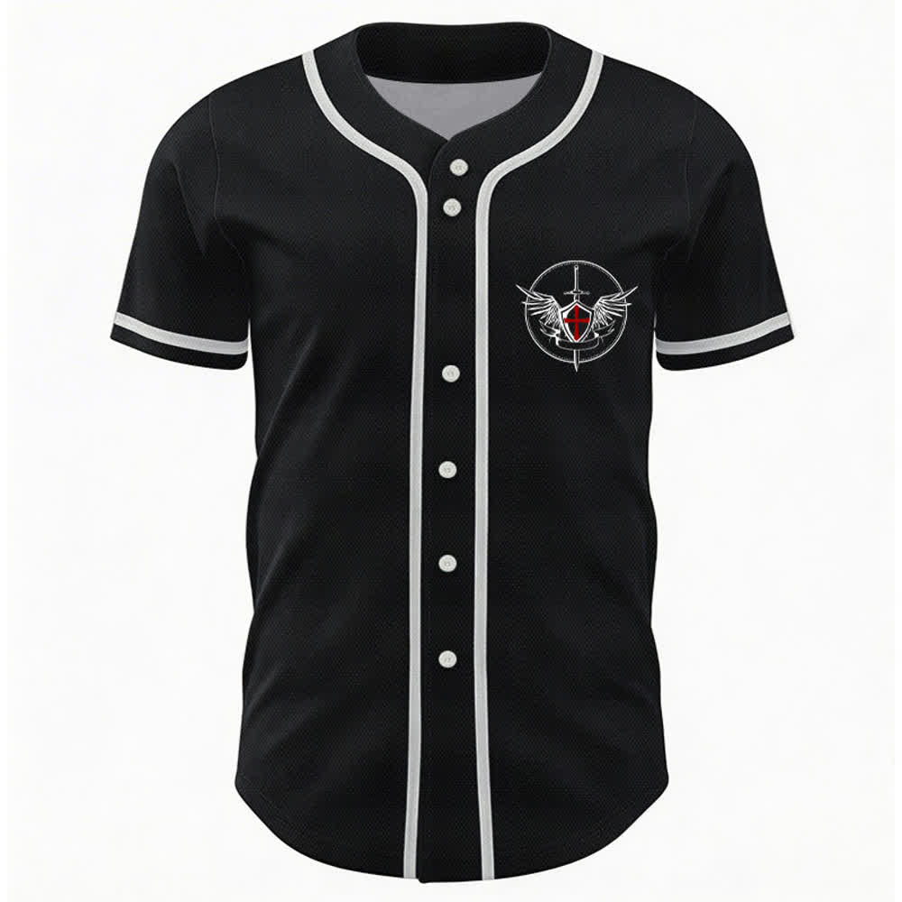 Christianartworkshop Baseballtrikot „Der heilige Michael verteidigt uns im Kampf“ - image 2