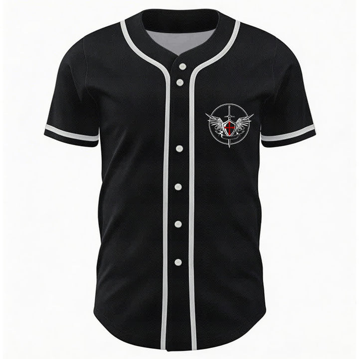 Christianartworkshop Baseballtrikot „Der heilige Michael verteidigt uns im Kampf“ - image 2