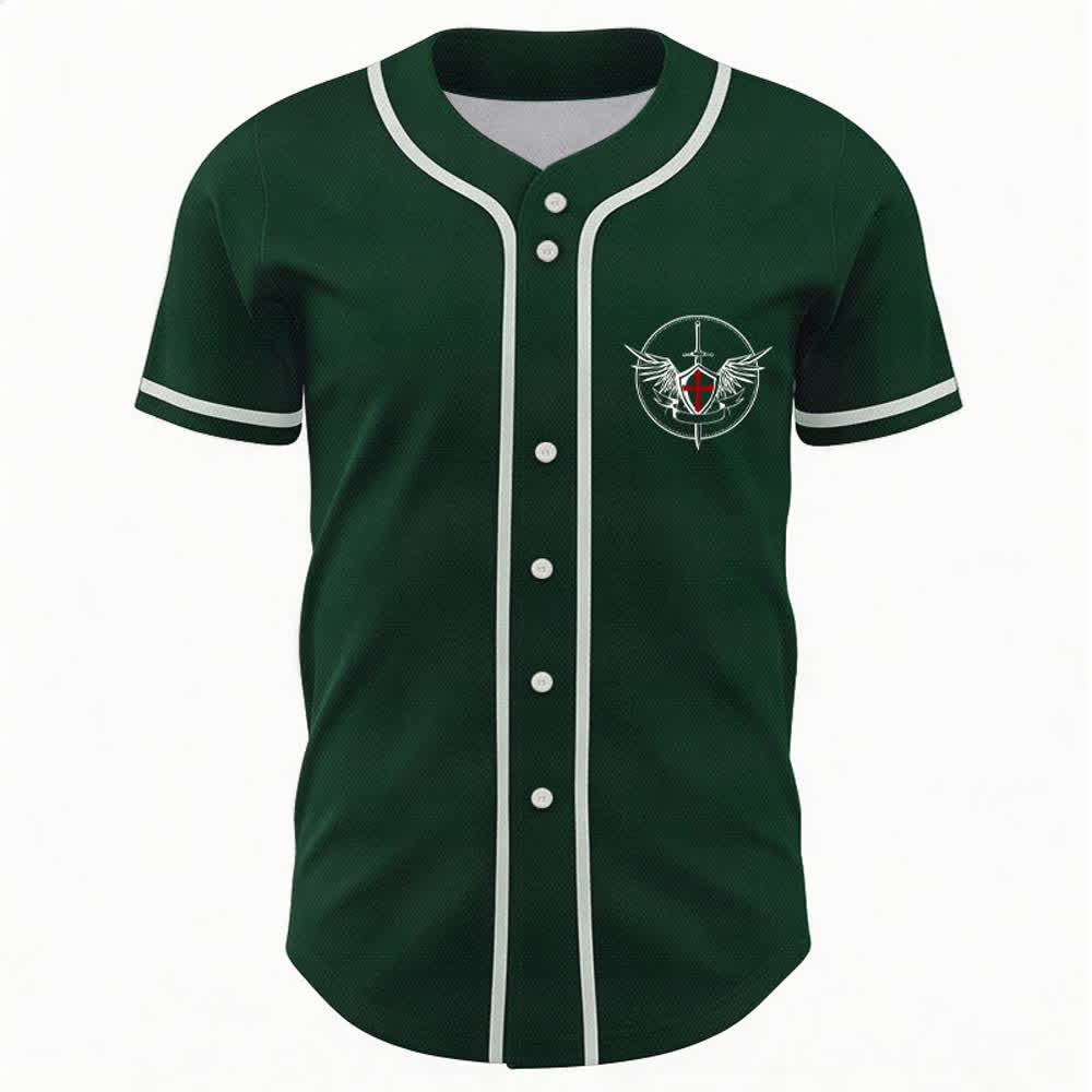 Christianartworkshop Baseballtrikot „Der heilige Michael verteidigt uns im Kampf“ - image 16
