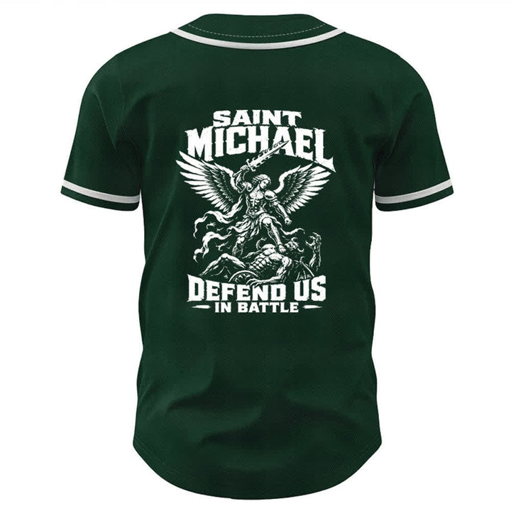 Christianartworkshop Baseballtrikot „Der heilige Michael verteidigt uns im Kampf“ - image 15