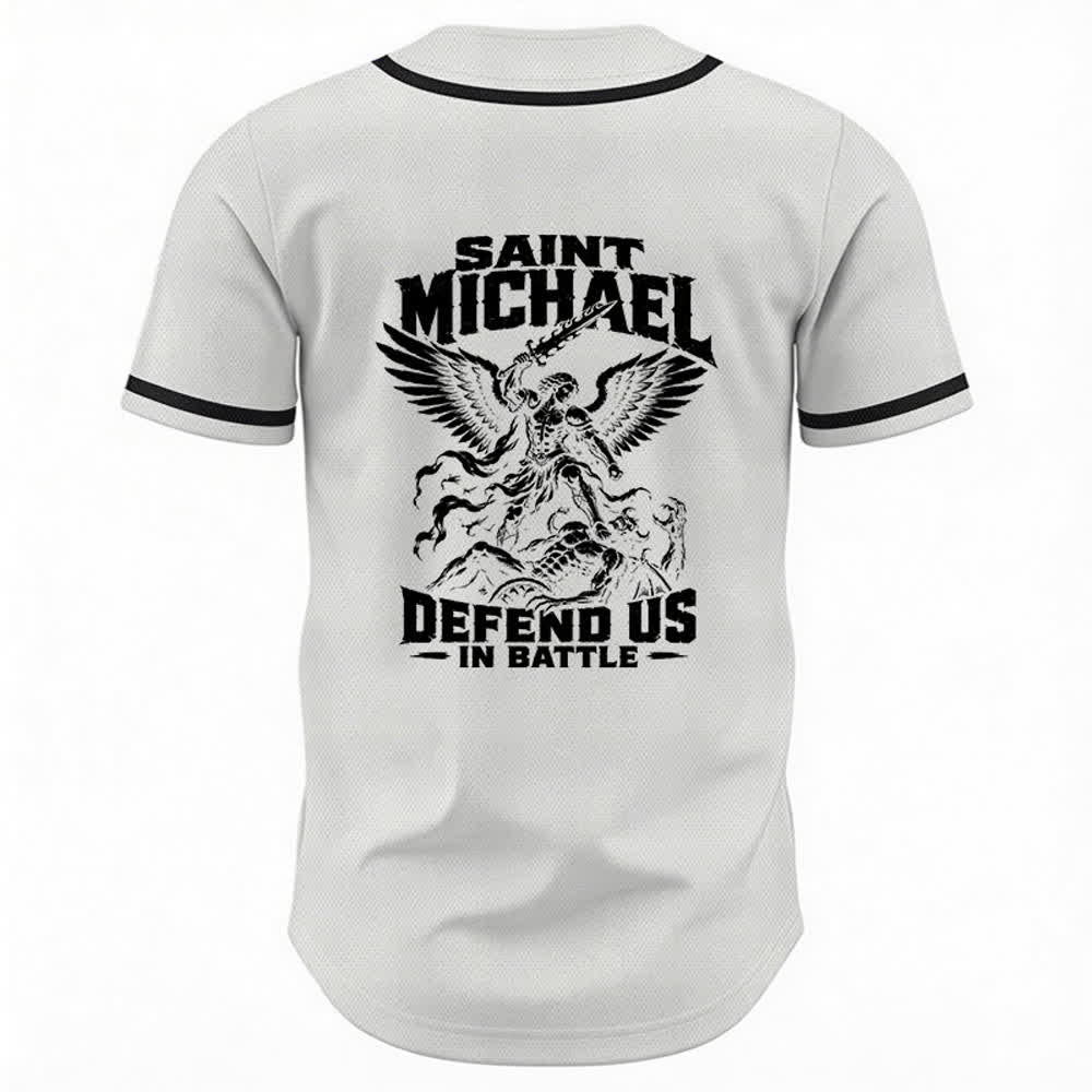 Christianartworkshop Baseballtrikot „Der heilige Michael verteidigt uns im Kampf“ - image 22