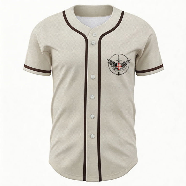 Christianartworkshop Baseballtrikot „Der heilige Michael verteidigt uns im Kampf“ - image 9