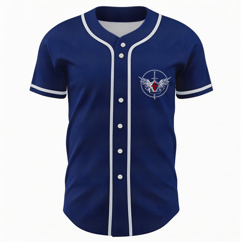 Christianartworkshop Baseballtrikot „Der heilige Michael verteidigt uns im Kampf“ - image 37