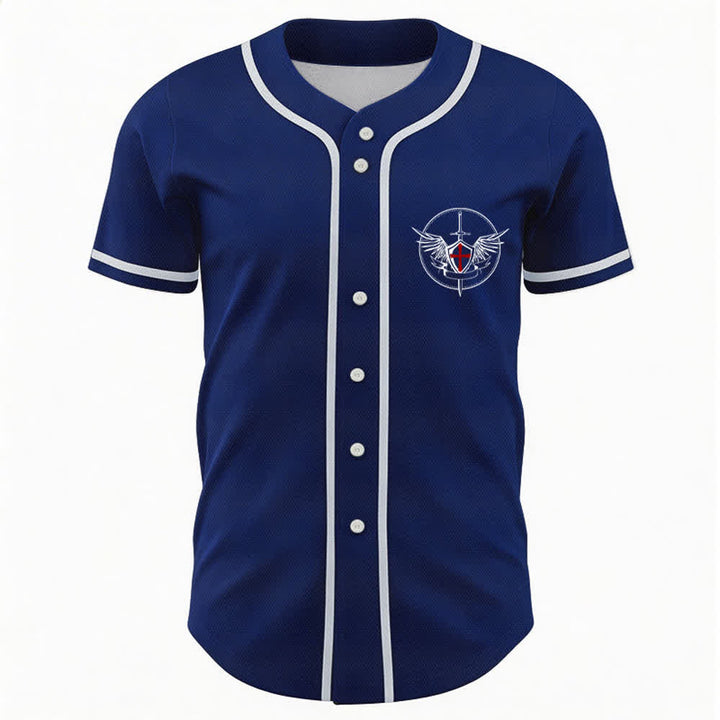 Christianartworkshop Baseballtrikot „Der heilige Michael verteidigt uns im Kampf“ - image 37