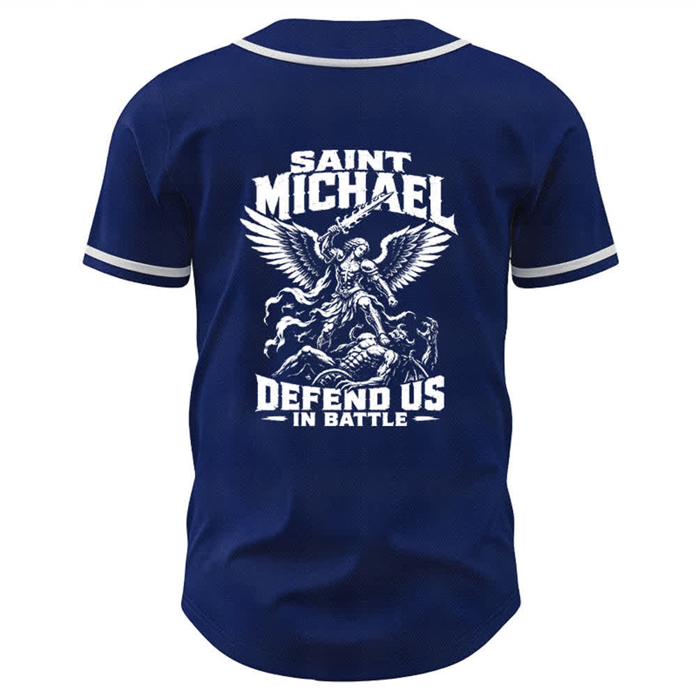 Christianartworkshop Baseballtrikot „Der heilige Michael verteidigt uns im Kampf“ - image 36